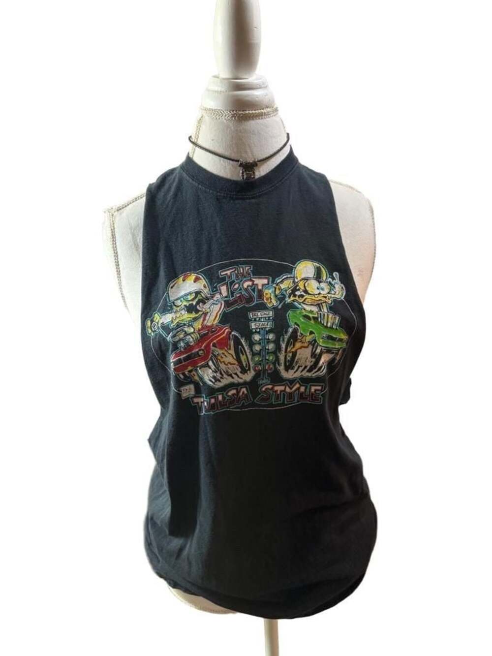Vintage The Lost Tulsa Style Pinnacle Performance and Repair Muscle Tank Top